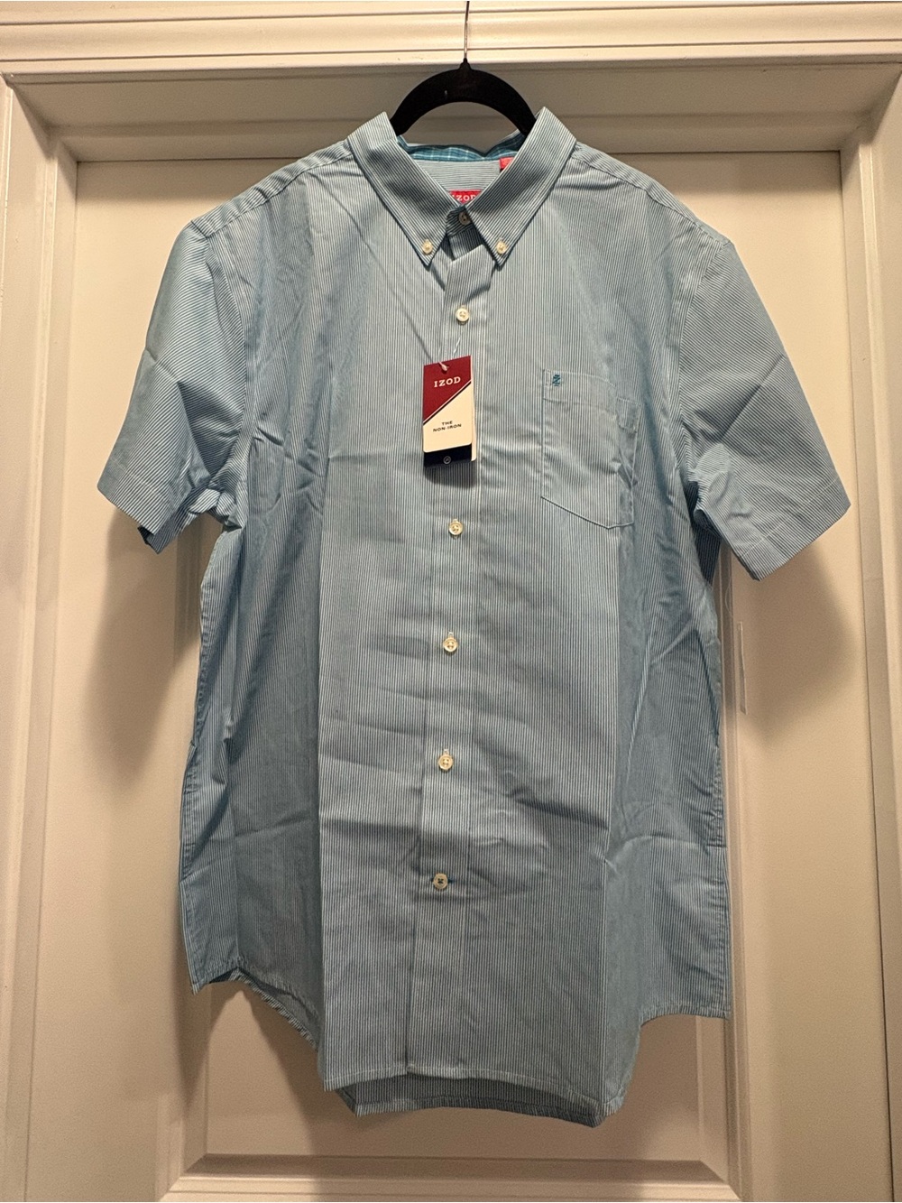 IZOD Men's‎ Blue Short Sleeve Shirt-XL